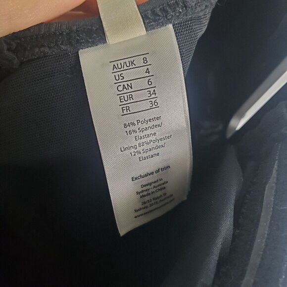 Sea Level Swim Navy Blue Strapless Textured One Piece Swimsuit Size 4 - Picture 7 of 9